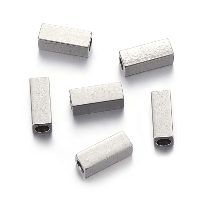 201 Stainless Steel Beads, Rectangle