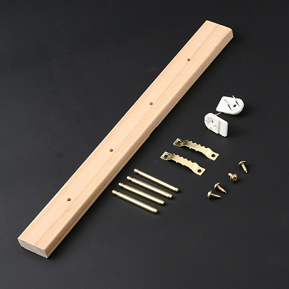 Assembler un organisateur d'affichage de bijoux en bois mural, 4-porte-présentoir crochet pour boucles d'oreilles, , présentoirs à bracelets, avec accessoires en fer et en plastique