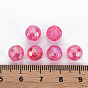 Transparent Acrylic Beads, AB Color, Round, Faceted