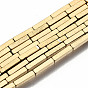 Electroplate Non-magnetic Synthetic Hematite Beads Strands, Cuboid