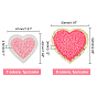 CHGCRAFT 16Pcs 16 Style Towel Cloth Computerized Embroidery Cloth Iron On/Sew On Patches, with Back Adhesive, Costume Accessories, Appliques, Heart