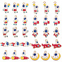 60Pcs 10 Styles Alloy Enamel Pendants, Spaceman