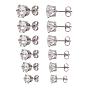 Cubic Zirconia Stud Earrings, with Stainless Steel Findings