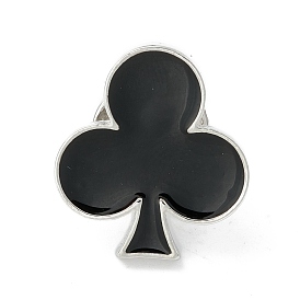 Playing Card Enamel Pin, Poker Alloy Brooch for Backpack Clothes, Platinum
