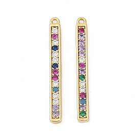 Латунные микро проложить кубического циркония подвески, прямоугольные, без кадмия и без свинца, долговечный, стойки покрытие