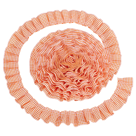 Плиссированные полиэстеровые кружевные ленты, шотландка шаблон, аксессуары для одежды