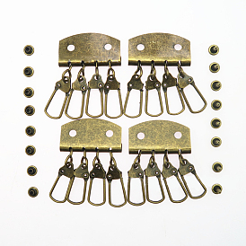 Ключевая доска из сплава, с 4/6 держателем кольца для ключей с крючками, аксессуары для кожаных сумок