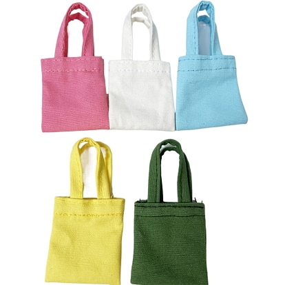 Мини-модель сумки из холста ручной работы, аксессуары для кукольного домика с микро-ландшафтом, притворяясь опорными украшениями