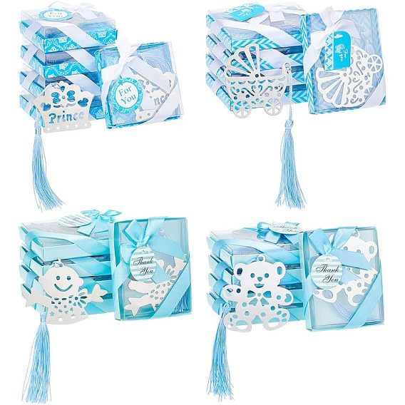 20шт 4 стиль закладки из нержавеющей стали, закладка из полиэстера с кисточками, свадебная вечеринка