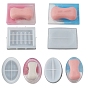 Rectangle/Square/Oval Silicone Soap Holder Molds, Resin Casting Molds, for UV Resin, Epoxy Resin Craft Making