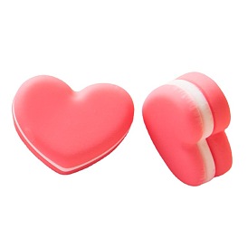 Heart-shaped Opaque Resin Cabochons