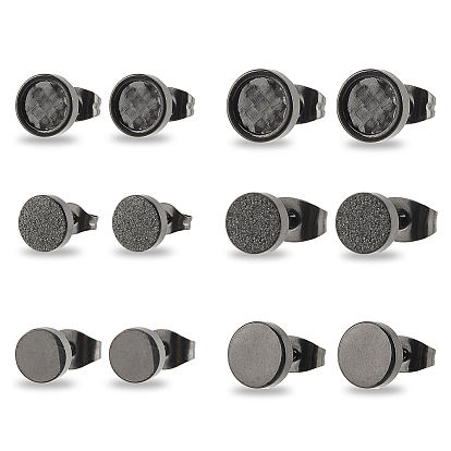 2 пары 2 размер 304 плоские круглые серьги-гвоздики из нержавеющей стали для мужчин и женщин