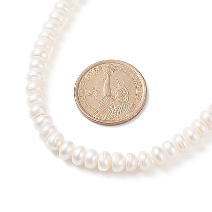 Ожерелье из бисера из натурального жемчуга с латунной застежкой для женщин