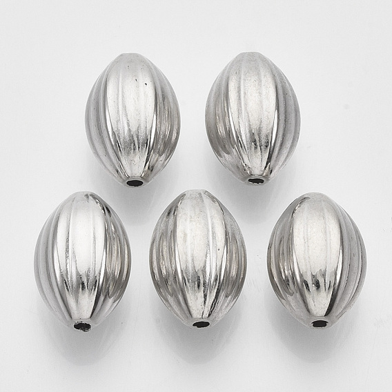 Ccb perles en plastique, perles ondulées, ovale