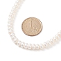 Ожерелье из бисера из натурального жемчуга с латунной застежкой для женщин