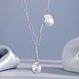 Chic Vintage Round Cross Pearl Stainless Steel Necklace for Women