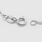 925 Sterling Silver Cable Chain Necklaces, with Spring Ring Clasps, with 925 Stamp