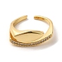 Brass Micro Pave Cubic Zirconia Adjustable Rings