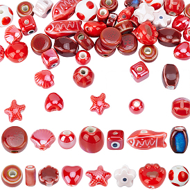 Фарфоровые бусины ручной работы, разнообразные