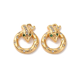 Латунные микро проложить кубического циркония подвески, змея, долговечный, без никеля 