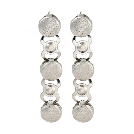 304 из нержавеющей стали серьги, для женщин, плоско-круглые