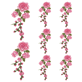 8шт. полиэстеровые вышивальные украшения, аксессуары для костюмов своими руками, цветок