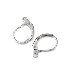 304 серьги из нержавеющей стали, Франция обруча серьги, 16x10x1.5 мм, отверстия: 1 мм, штифты: 1 мм