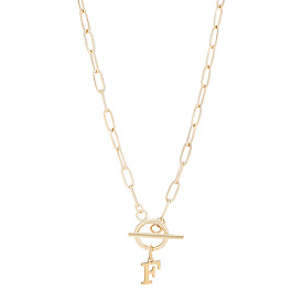 304 Stainless Steel Letter Pendant Necklaces, Lead Free & Nickel Free & Cadmium Free