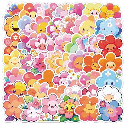 50Наклейка из ПВХ, самослипание, для чемодана, скейтборде, холодильник, шлем, оболочка мобильного телефона, цветок