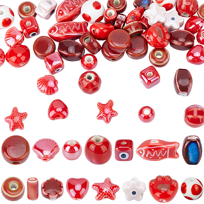 Фарфоровые бусины ручной работы, разнообразные