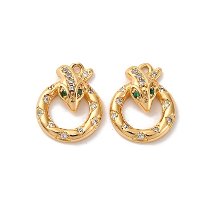 Латунные микро проложить кубического циркония подвески, змея, долговечный, без никеля 