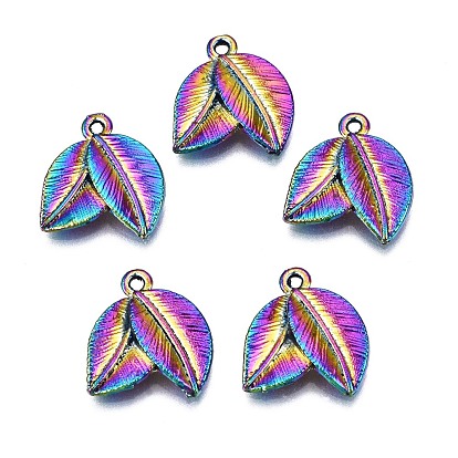 Alloy Pendants, Cadmium Free & Nickel Free & Lead Free, Leaf