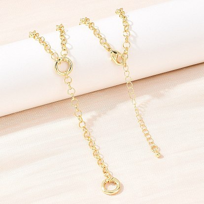 Латунные цепочки-ролики и лариаты, с пружинными кольцами ворот, долговечный, стойки покрытие, без свинца и без кадмия