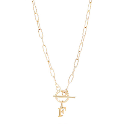 304 Stainless Steel Letter Pendant Necklaces, Lead Free & Nickel Free & Cadmium Free