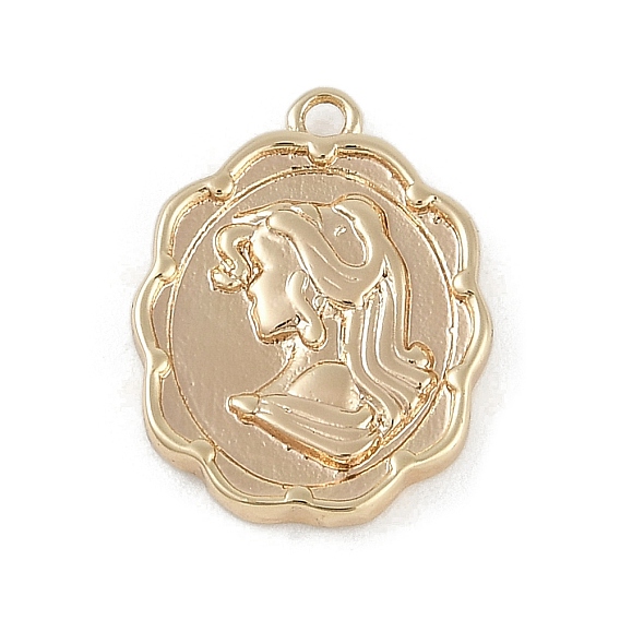 Латунные подвески, без кадмия, без никеля и без свинца, цветок с женскими чарами