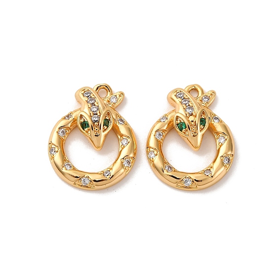 Латунные микро проложить кубического циркония подвески, змея, долговечный, без никеля 