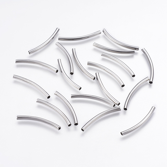 Brass Tube Beads, Curved
