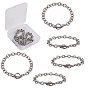 Unisex Stainless Steel Cable Chain Bracelets, with Toggle Clasps