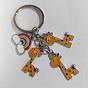Брелок из эмалевого сплава жирафа, с железной фурнитурой