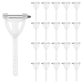 300шт. фурнитура для брошей из нержавеющей стали и пластика, треугольные