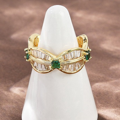 Латунные микро проложить манжеты кольца кубического циркония, лист