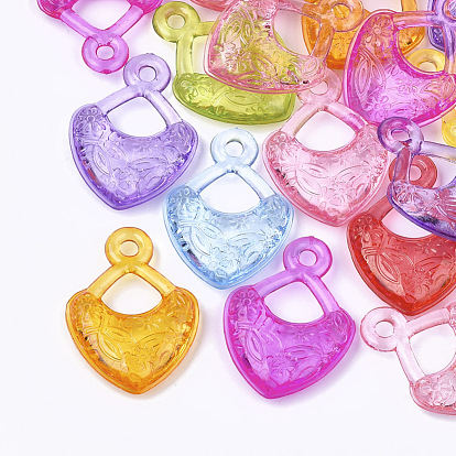 Transparent Acrylic Pendants, Heart