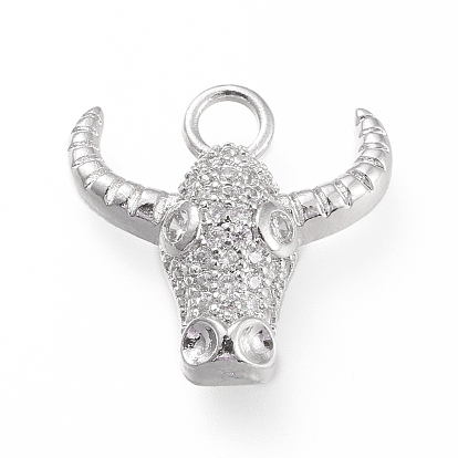 Латунные микропаве прозрачные подвески с фианитом, долговечный, поголовье крупного рогатого скота