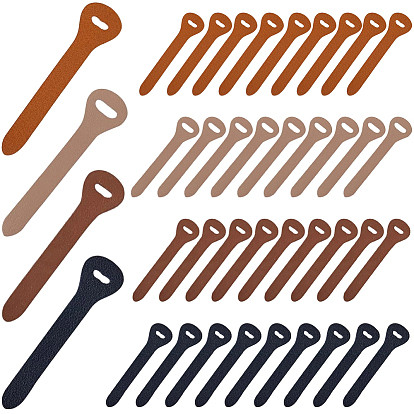 40шт. 4 цвета коровья кожа головка для застежки-молнии, для сумки чемодан