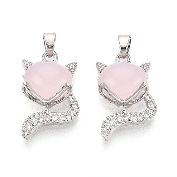 Латунные микро проложить кубического циркония подвески, без кадмия, без никеля и без свинца, cmолой, лиса