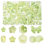 120Stk 8 Stile transparente Glasperlen, Backen Farbe, Mischformen
