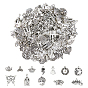 120Pcs 12 Style Tibetan Style Alloy Pendants
