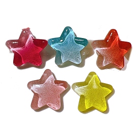 Resin Cabochones, Gradient Color, Star