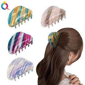 Stylish Half Moon Hair Clip for Elegant Updos with Shark Pattern Design