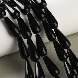 Природные обсидиана бисер нитей, слеза